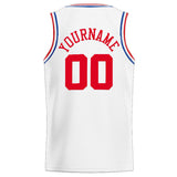 Custom Stitched Basketball Jersey for Men, Women And Kids White-Red-Royal