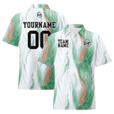 Custom Football Polo Shirts  Add Your Unique Logo/Name/Number White&Green