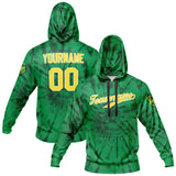 Custom Sweatshirt Hoodie For Men Women Girl Boy Print Your Logo Name Number Green Tie Dyeing