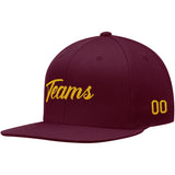 Custom Hat Burgundy-Yellow