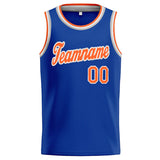 Custom Stitched Basketball Jersey for Men, Women And Kids Royal-Orange-White