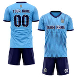 custom soccer set jersey kids adults personalized soccer blue