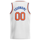 Custom Stitched Basketball Jersey for Men, Women And Kids White-Orange-Royal