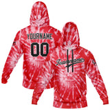 Custom Sweatshirt Hoodie For Men Women Girl Boy Print Your Logo Name Number Red Tie Dyeing