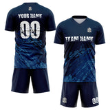 custom soccer set jersey kids adults personalized soccer navy