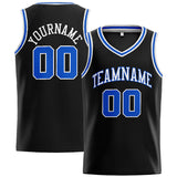 Custom Stitched Basketball Jersey for Men, Women And Kids Black-White-Royal