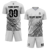 custom soccer set jersey kids adults personalized soccer gray