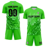 custom soccer set jersey kids adults personalized soccer green