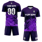 custom soccer set jersey kids adults personalized soccer purple