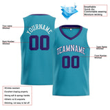 Custom Stitched Basketball Jersey for Men, Women And Kids Teal-Purple-White