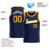 Custom Stitched Basketball Jersey for Men, Women And Kids Navy-White-Yellow