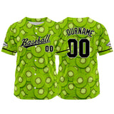 Custom Full Print Design Baseball Jersey green