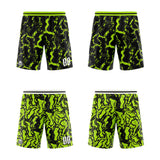 Custom Reversible Basketball Suit for Adults and Kids Personalized Jersey Black&Neon Green