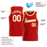 Custom Stitched Basketball Jersey for Men, Women And Kids Red-White-Yellow