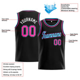 Custom Stitched Basketball Jersey for Men, Women And Kids Black-Pink-Light Blue