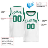 Custom Stitched Basketball Jersey for Men, Women And Kids White-Kelly Green