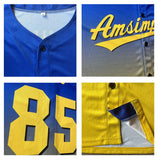 Custom Full Print Design Baseball Jersey blue-red-green-yellow