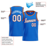 Custom Stitched Basketball Jersey for Men, Women And Kids Blue-White-Navy-Orange