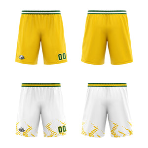 Custom Yellow Green Reversible Basketball Suit for Adults and Kids Personalized Jersey