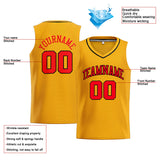 Custom Stitched Basketball Jersey for Men, Women And Kids Yellow-Red-Navy