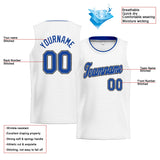 Custom Stitched Basketball Jersey for Men, Women And Kids White-Royal-Gray-Black