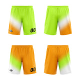 Custom Reversible Basketball Suit for Adults and Kids Personalized Jersey White-Green-Yellow