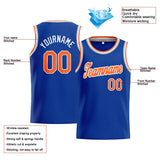 Custom Stitched Basketball Jersey for Men, Women And Kids Royal-Orange-White