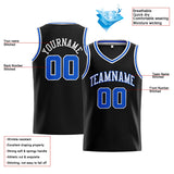 Custom Stitched Basketball Jersey for Men, Women And Kids Black-White-Royal