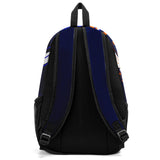 Customize Blue Orange Sports Backpacks Featuring Personalized Names, Numbers and Logos