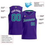 Custom Stitched Basketball Jersey for Men, Women  And Kids Purple-Teal