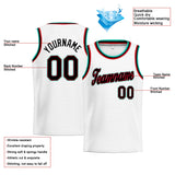 Custom Stitched Basketball Jersey for Men, Women And Kids White-Teal-Black-Red