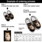 Custom Your Own Personalized Cotton Slippers for Dog Cat Lover Add Any Text Photoes Green Lattice