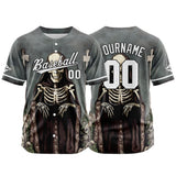 Custom Baseball Jersey Personalized Baseball Shirt for Men Women Kids Youth Teams Stitched and Print Gray