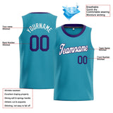 Custom Stitched Basketball Jersey for Men, Women And Kids Teal-Purple-White