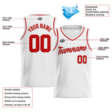 Custom Stitched Basketball Jersey for Men, Women  And Kids White-Red