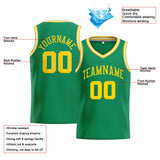 Custom Stitched Basketball Jersey for Men, Women And Kids Kelly Green-Yellow