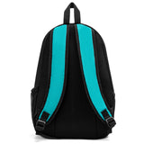 Customize Aqua Black Sports Backpacks Featuring Personalized Names, Numbers and Logos