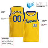 Custom Stitched Basketball Jersey for Men, Women And Kids Yellow-Royal-White