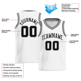 Custom Stitched Basketball Jersey for Men, Women And Kids White-Black-Gray