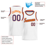 Custom Stitched Basketball Jersey for Men, Women And Kids White-Orange-Purple