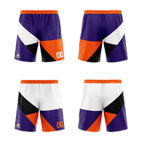 Custom Reversible Basketball Suit for Adults and Kids Personalized Jersey Purple&Orange