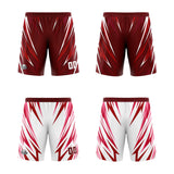 Custom Triangle Dark Red Reversible Basketball Suit for Adults and Kids Personalized Jersey