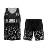 Custom Basketball Jersey Uniform Suit Printed Your Logo Name Number Black&White