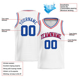 Custom Stitched Basketball Jersey for Men, Women And Kids White-Royal-Red