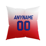 Custom Football Throw Pillow for Men Women Boy Gift Printed Your Personalized Name Number Red&Royal&White