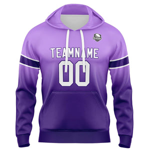 Custom Gradient Hoodie For Man Woman Girl Boy Print Your Logo Name Number Purple