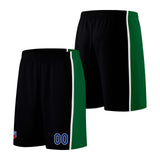 Custom basketball jersey shorts for men and women. Embroidered and printed name, number and logo Black