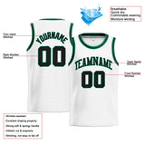 Custom Stitched Basketball Jersey for Men, Women And Kids White-Kelly Green-Black