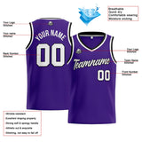 Custom Stitched Basketball Jersey for Men, Women  And Kids Purple-White-Black