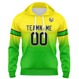 Custom Gradient Hoodie For Man Woman Girl Boy Print Your Logo Name Number Yellow&Green